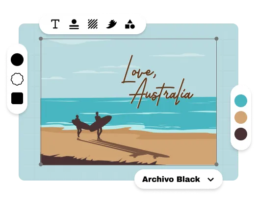 Customize your postcard illustration